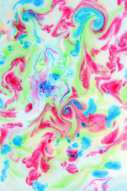 istock Abstract space background, multi-colored paints in liquid magma flow, climatic zones, creative pattern for designer 868734378