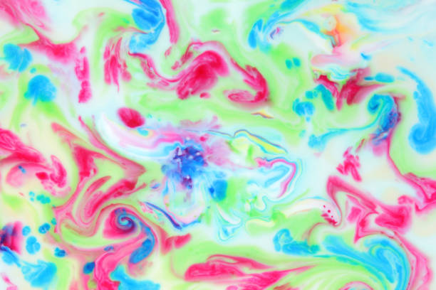 istock Abstract space background, multi-colored paints in liquid magma flow, climatic zones, creative pattern for designer 868734404