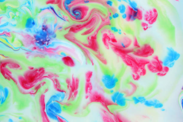 istock Abstract space background, multi-colored paints in liquid magma flow, climatic zones, creative pattern for designer 868734464