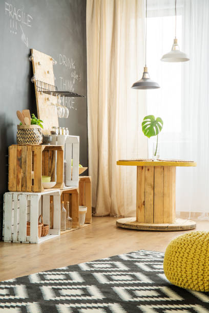 istock Modern interior with DIY furniture 868741064
