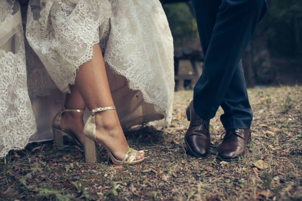 istock Wedding couple in nature 868744124