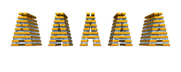 Building like alphabet with 5 different perspectives