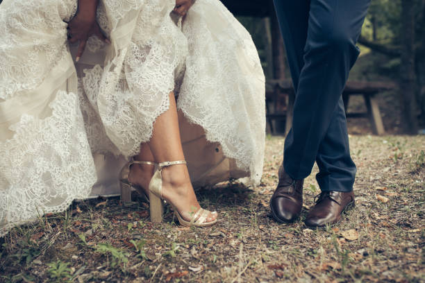 istock Wedding couple in nature 868747352