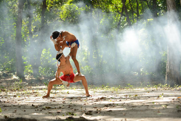 istock Muay thai fight boxing art and combat rope tied hand 868747618