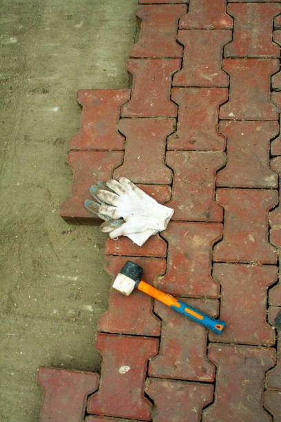 istock Laying Paving Slabs by mosaic close-up 868748764