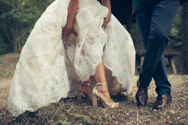 istock Wedding couple in nature 868751204