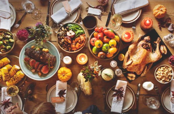 istock People are celebrating Thanksgiving day 868751300