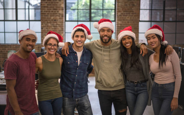 istock People celebrating Christmas at the office 868752860