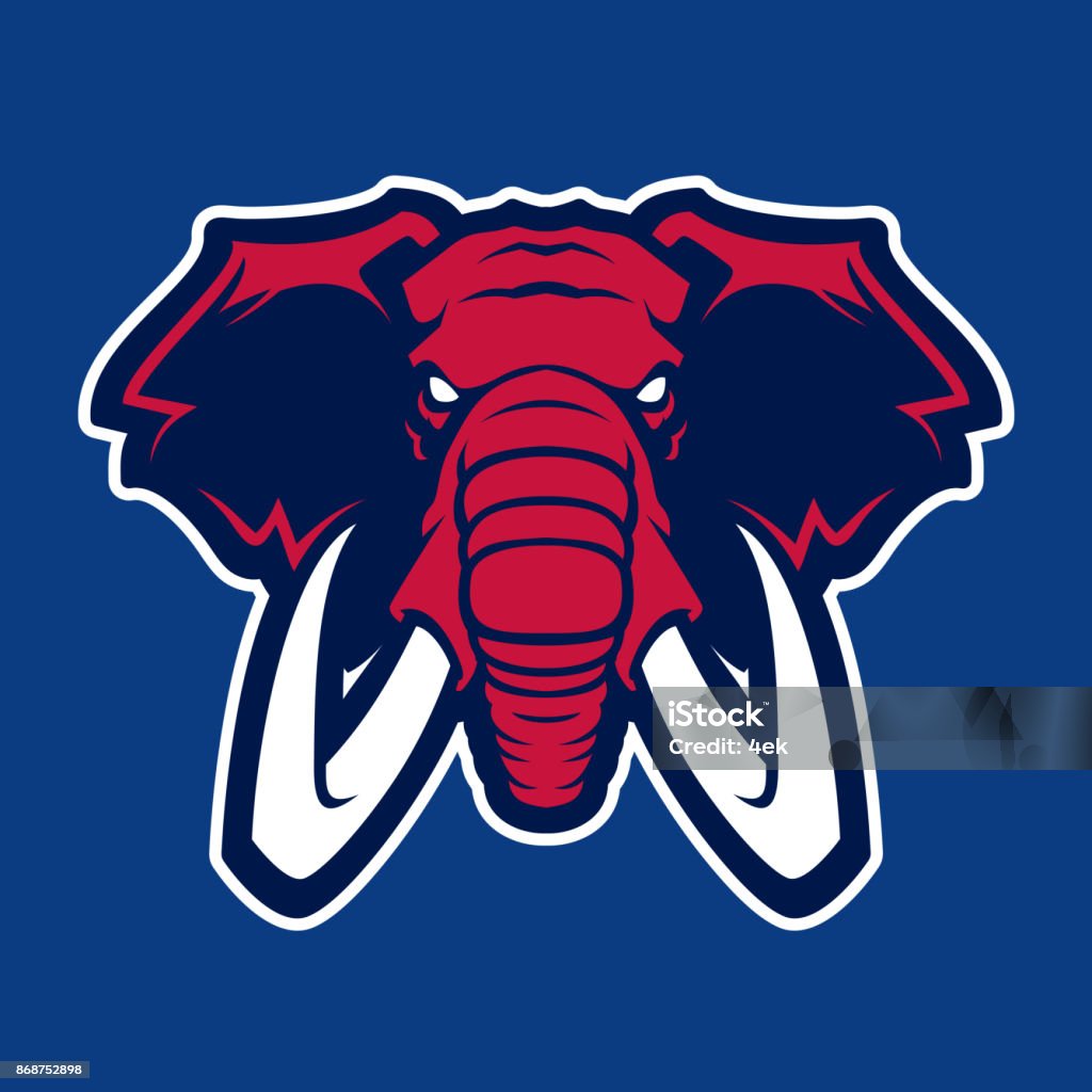 Logo tête d’éléphant - clipart vectoriel de Éléphant libre de droits