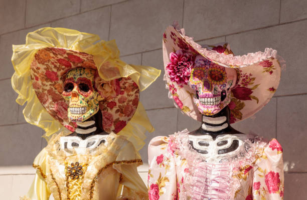 istock Flower and skeleton alter at Dia de los Muertos 868759034