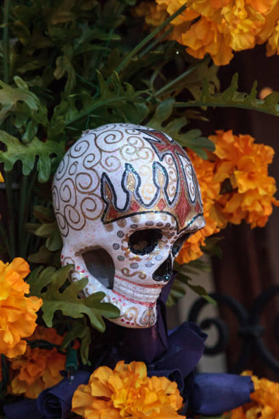 istock Flower and skeleton alter at Dia de los Muertos 868761958
