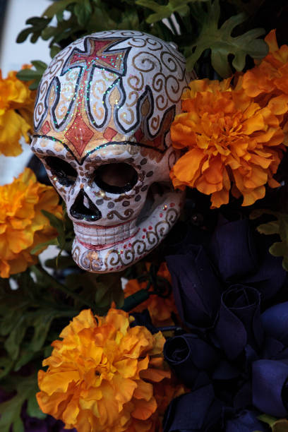 istock Flower and skeleton alter at Dia de los Muertos 868762216