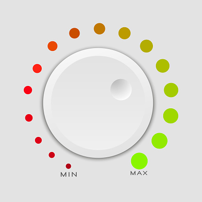 Music volume button. Vector illustration