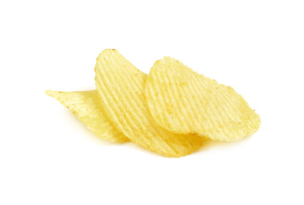 istock potato chips closeup isolated on a white background 868765528
