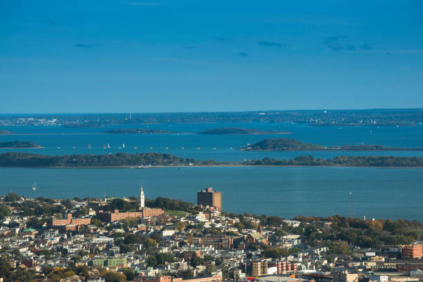 ボストンの空からの眺め - christian science ストックフォトと画像