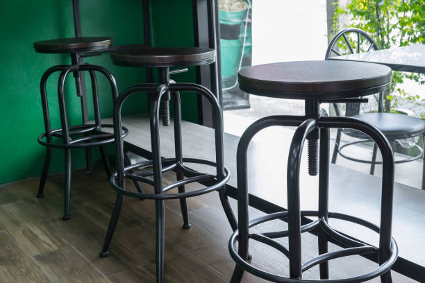 istock steel chair in coffee shop 868765908