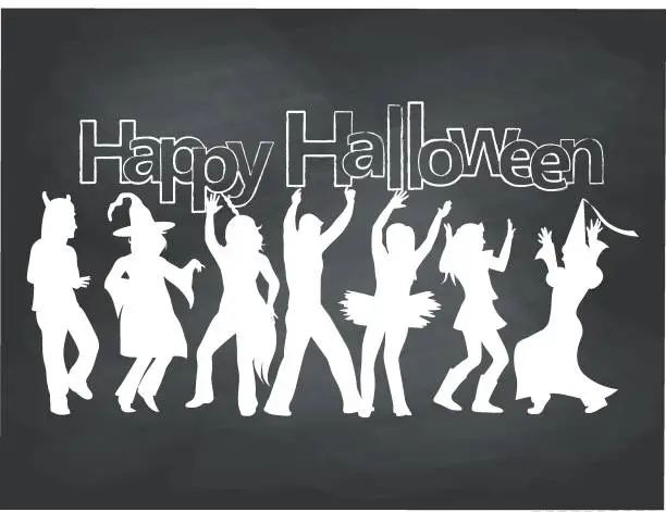 Vector illustration of Dancing Till Dawn Halloween