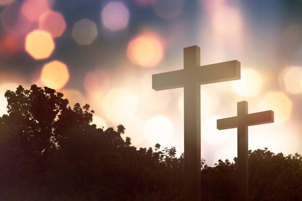 istock Christian cross on the field 868776164