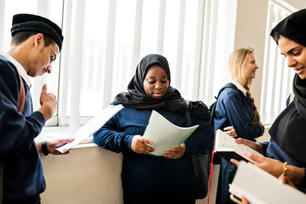istock Diverse Muslim children studying in classroom 868776978