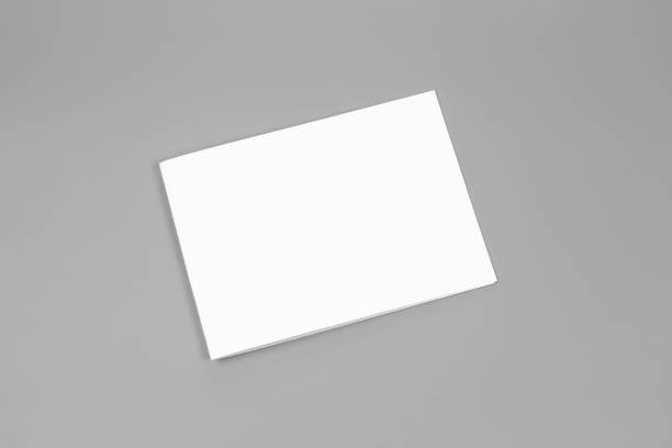 istock Blank portrait A4. brochure magazine isolated on gray, changeable background / white paper isolated on gray. Mock-up of blank white paper for display your product montage or artwork. 868779230