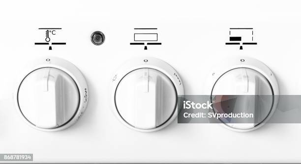 Analog Timer And Heat Setting For Microwave Oven White Color, Hand  Adjustment For Kitchen Food And Bakery Cooking Stock Photo, Picture and  Royalty Free Image. Image 135518983.