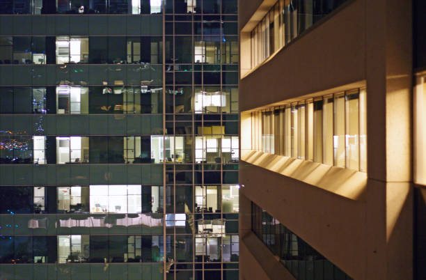 istock View of office buildings from adjacent building 868782158