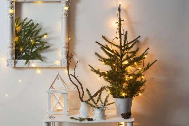 istock Christmas decoration on background  white wall 868803410