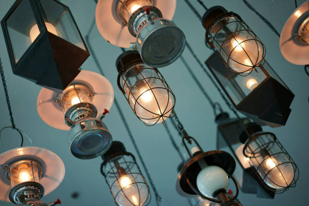 istock The decorative lamps inside the dining restaurant as the concept for the idea 868803610