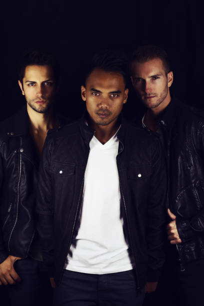 istock Book cover for a vampire novel. Three handsome man posing 868807762