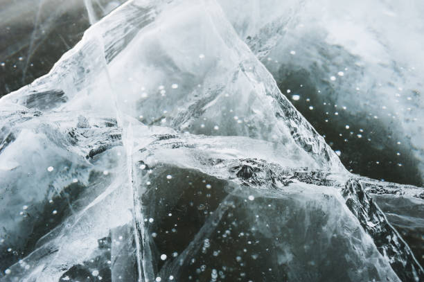 istock Ice on the frozen lake. 868808926