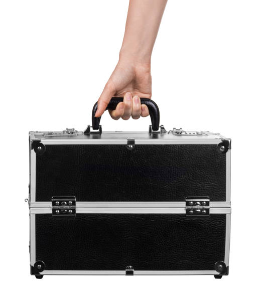 istock Cosmetic case in hand, isolated on white 868819356
