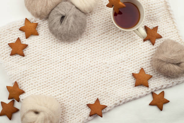 istock Cozy tea party background with copy space 868822188