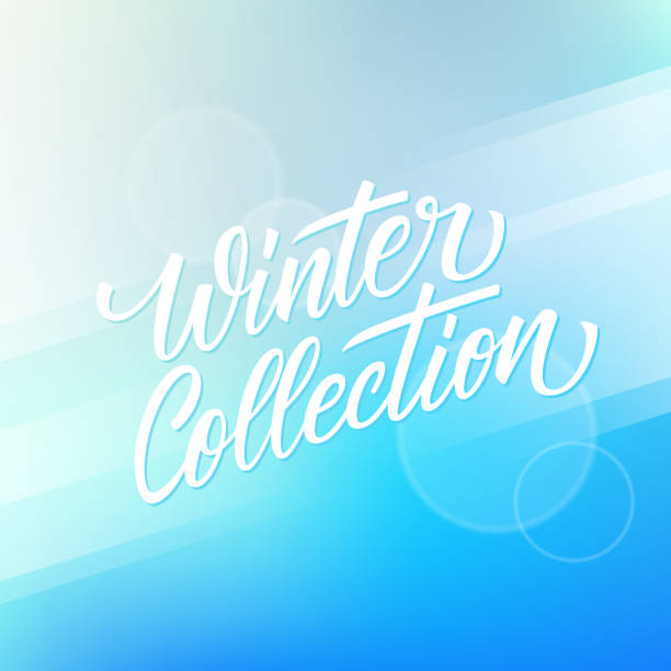 Winter Collection hand drawn lettering. Creative text design for advertising, commerce, business and fashion industry. Winter Collection hand drawn lettering. Creative text design for advertising, commerce, business and fashion industry. Vector illustration. winter fashion collection stock illustrations