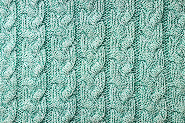 ニットのバック グラウンド。ウールから編み物のサンプルです。パターンを編みます。 - cable stitch ストックフォトと画像