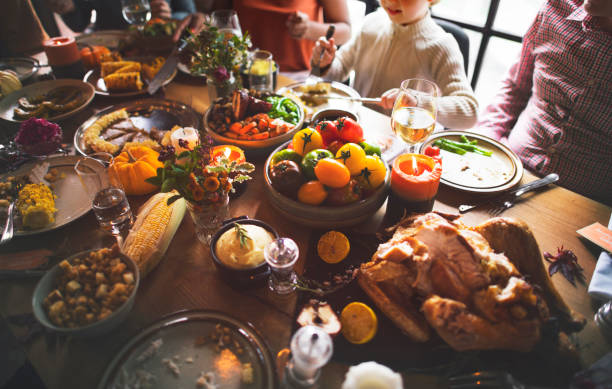 istock People are celebrating Thanksgiving day 868833572