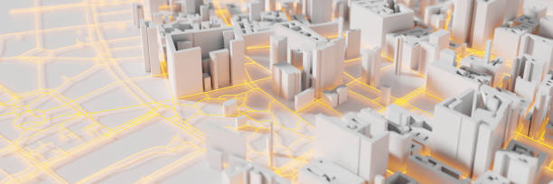 istock Techno mega city; urban and futuristic technology concepts, original 3d rendering 868837482