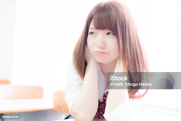 Female Senior High School Student Stock Photo - Download Image Now - Female High School Student, 20-24 Years, Adult
