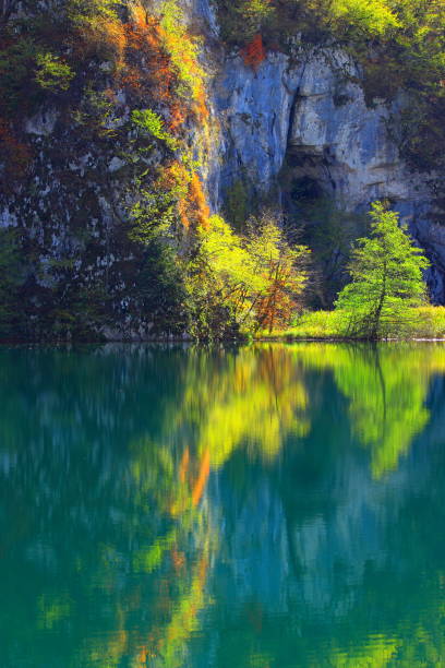 istock Autumn landscape on Plitvice lakes in Croatia 868841576