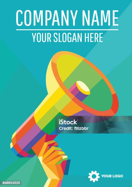 People Holding A Megaphone Stock Illustration - Download Image Now - Megaphone, Concepts, Public Speaker