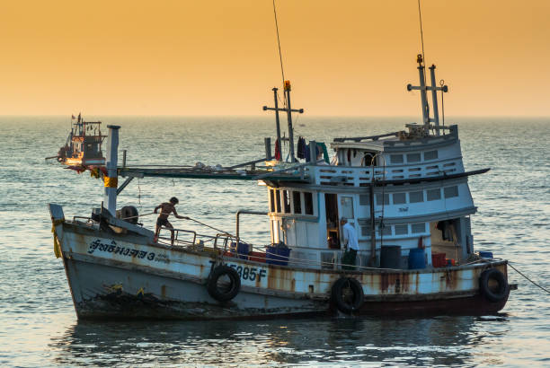 Fisheraman bateau en mer - Photo