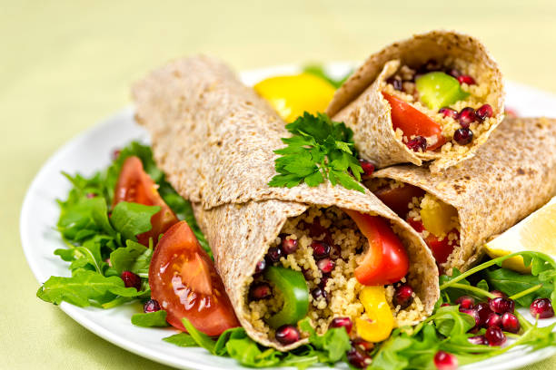 eye-level view Filled Wraps