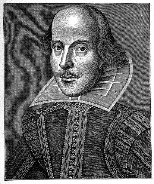 셰익스피어 - william shakespeare portrait poet british culture stock illustrations