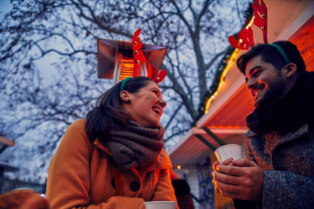 istock Couple On Christmas Market 868871530