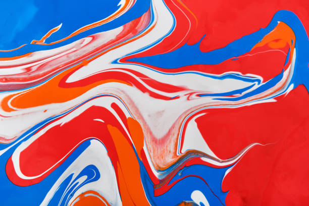 istock Liquid marbling acrylic paint background. Fluid painting abstract texture 868873310