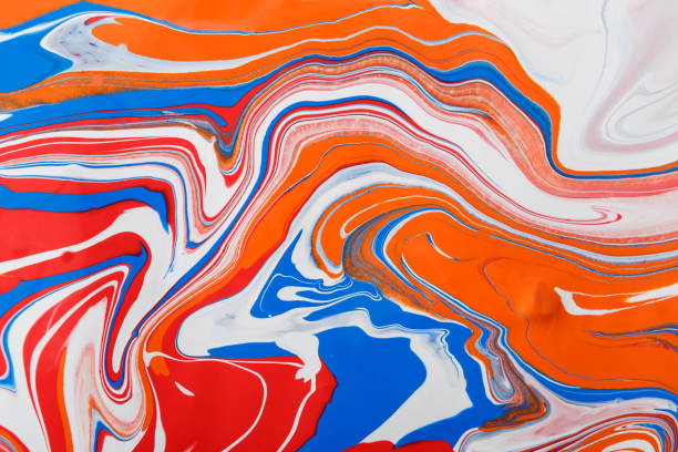 istock Liquid marbling acrylic paint background. Fluid painting abstract texture 868873388