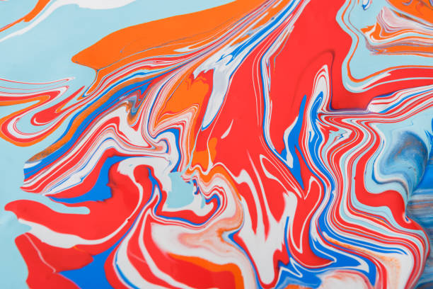 istock Liquid marbling acrylic paint background. Fluid painting abstract texture 868873430