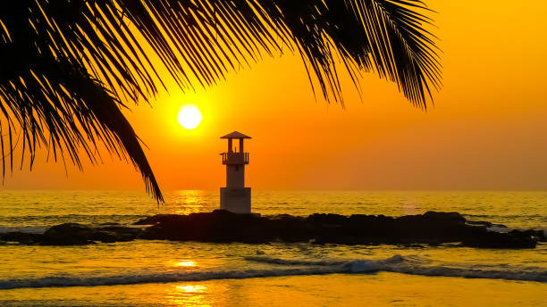 Sunset - Sunrise Sunset - Sunrise palau beach stock pictures, royalty-free photos & images