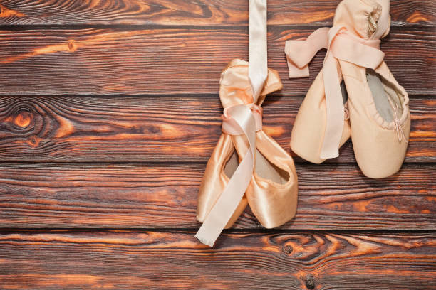 istock Two pairs of ballet shoes 868883560