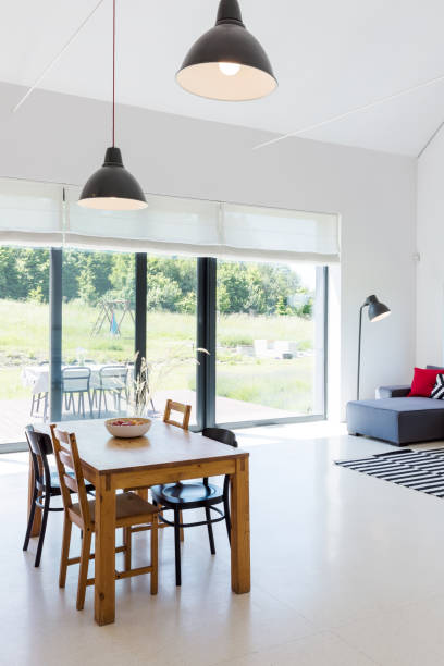 istock Simple room with wooden table 868888426