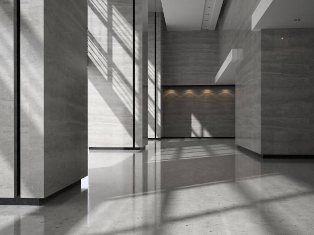 istock Interior of a lobby hotel reception 3D illustration 868888790